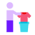 Floating laundry icon